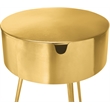 Meridian Furniture Bali Gold Metal Nightstand