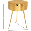 Meridian Furniture Bali Gold Metal Nightstand