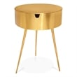 Meridian Furniture Bali Gold Metal Nightstand