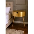 Meridian Furniture Bali Gold Metal Nightstand