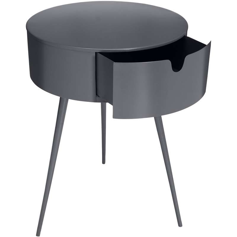 Meridian Furniture Bali Gray Metal Nightstand