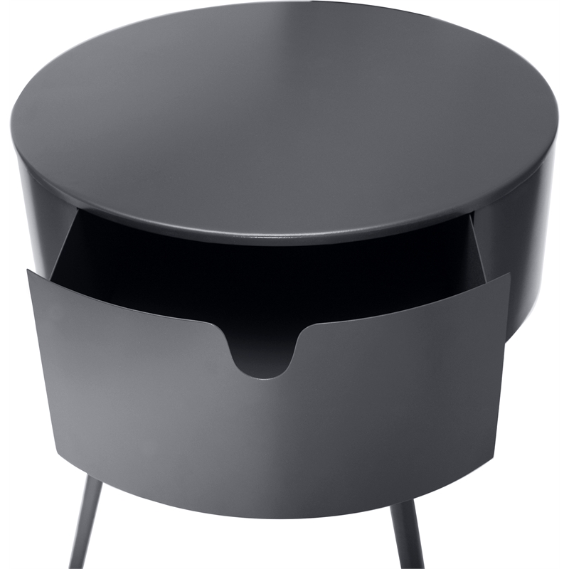Meridian Furniture Bali Gray Metal Nightstand