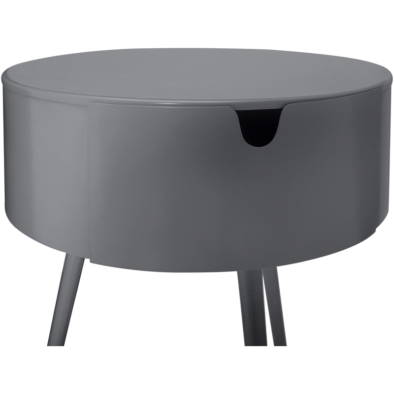 Meridian Furniture Bali Gray Metal Nightstand