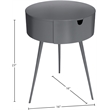 Meridian Furniture Bali Gray Metal Nightstand