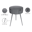Meridian Furniture Bali Gray Metal Nightstand