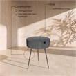 Meridian Furniture Bali Gray Metal Nightstand