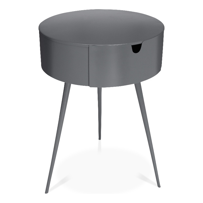 Meridian Furniture Bali Gray Metal Nightstand