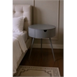 Meridian Furniture Bali Gray Metal Nightstand