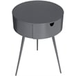 Meridian Furniture Bali Gray Metal Nightstand
