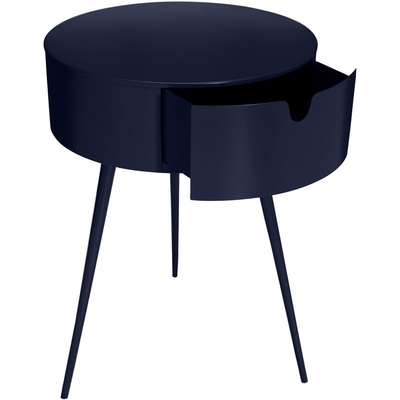 Meridian Furniture Bali Navy Metal Nightstand