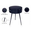 Meridian Furniture Bali Navy Metal Nightstand