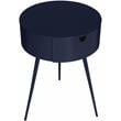Meridian Furniture Bali Navy Metal Nightstand