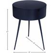 Meridian Furniture Bali Navy Metal Nightstand