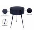 Meridian Furniture Bali Navy Metal Nightstand