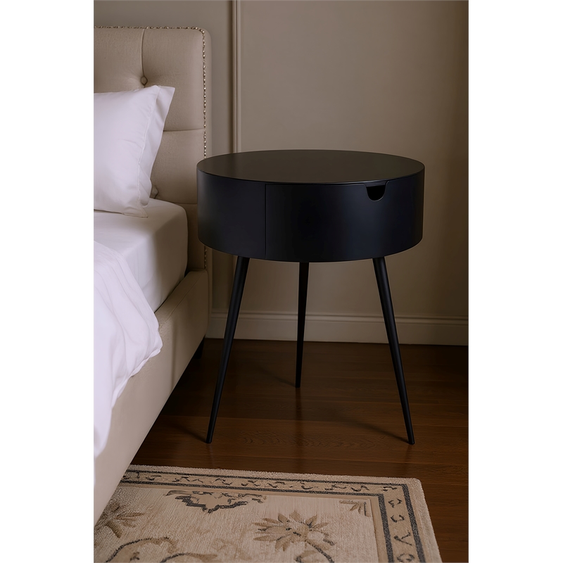 Meridian Furniture Bali Navy Metal Nightstand