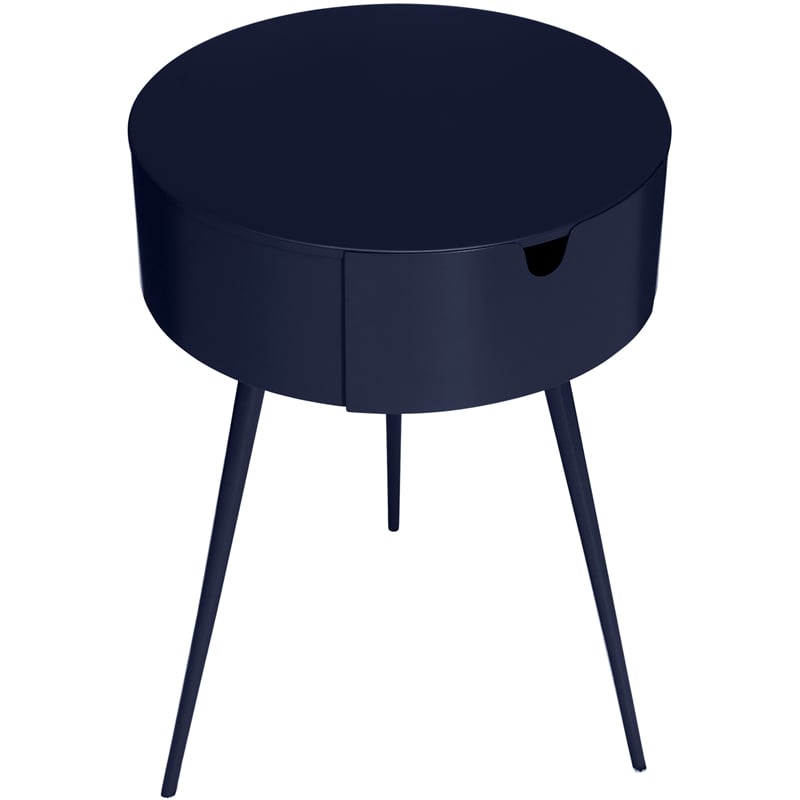 Meridian Furniture Bali Navy Metal Nightstand
