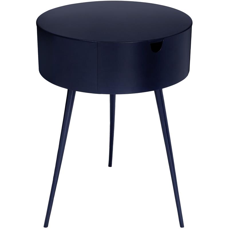 Meridian Furniture Bali Navy Metal Nightstand