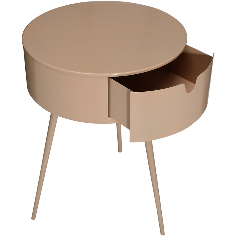 Meridian Furniture Bali Pink Metal Nightstand