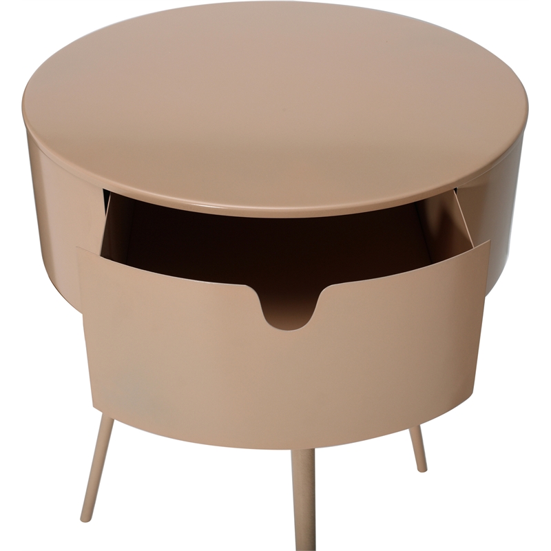 Meridian Furniture Bali Pink Metal Nightstand