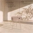 Meridian Furniture Bali Pink Metal Nightstand