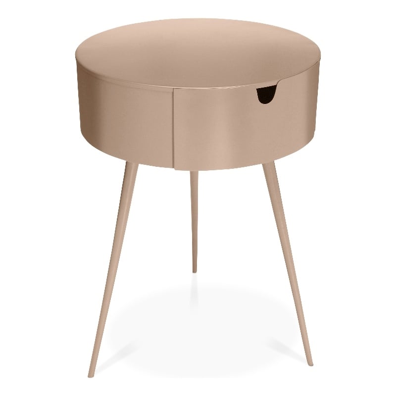 Meridian Furniture Bali Pink Metal Nightstand