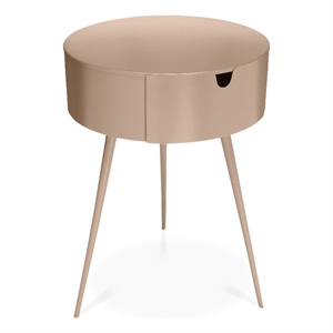 Meridian Furniture Bali Pink Metal Nightstand