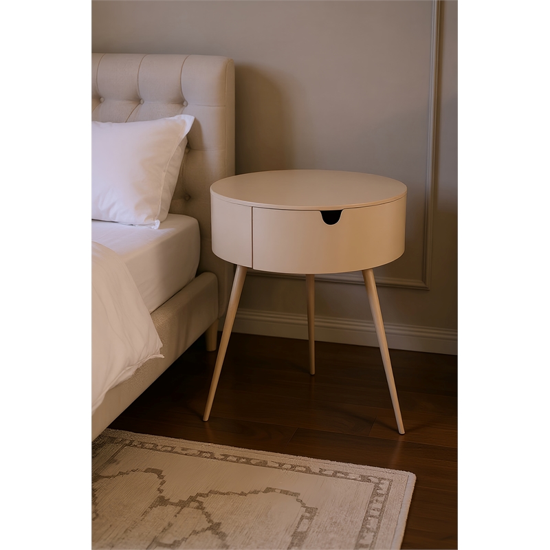 Meridian Furniture Bali Pink Metal Nightstand