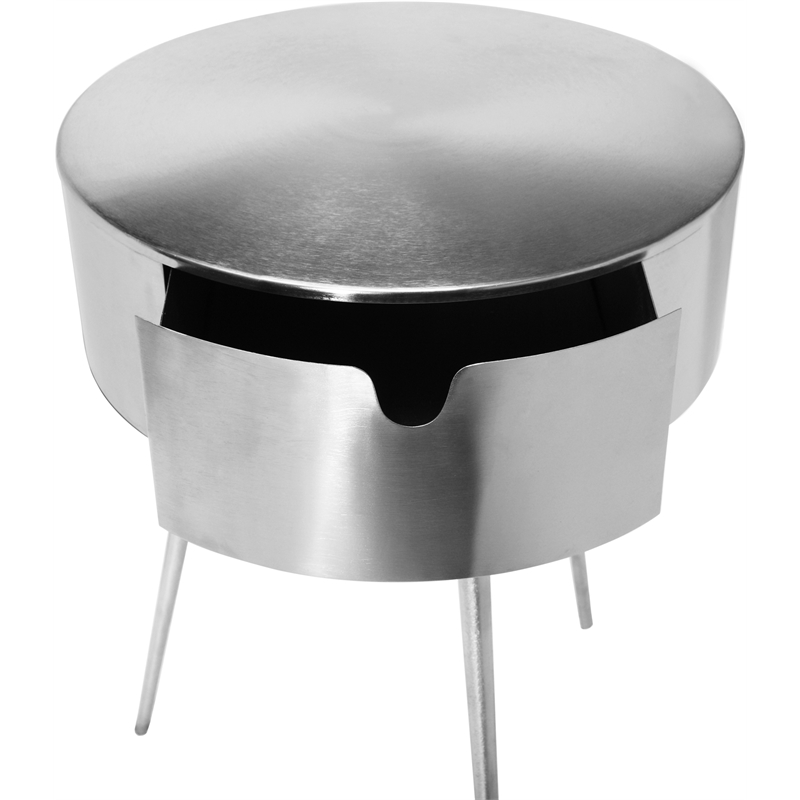 Meridian Furniture Bali Silver Metal Nightstand