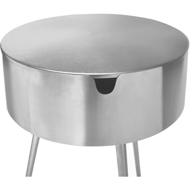 Meridian Furniture Bali Silver Metal Nightstand