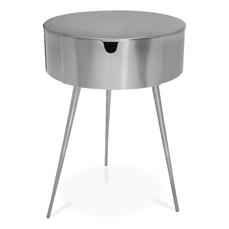 Meridian Furniture Bali Silver Metal Nightstand
