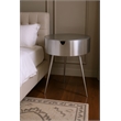 Meridian Furniture Bali Silver Metal Nightstand