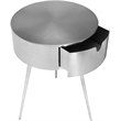 Meridian Furniture Bali Silver Metal Nightstand