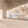 Meridian Furniture Bali White Metal  Nightstand