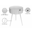 Meridian Furniture Bali White Metal  Nightstand
