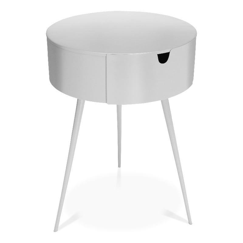 Meridian Furniture Bali White Metal  Nightstand