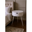 Meridian Furniture Bali White Metal  Nightstand