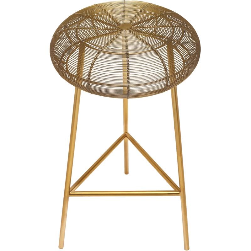 Meridian Furniture Tuscany Gold Metal Counter Stool