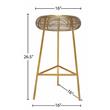 Meridian Furniture Tuscany Gold Metal Counter Stool