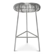Meridian Furniture Tuscany Silver Metal Counter Stool