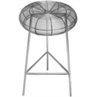 Meridian Furniture Tuscany Silver Metal Counter Stool