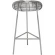 Meridian Furniture Tuscany Silver Metal Counter Stool
