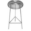 Meridian Furniture Tuscany Rich Silver Metal Bar Stool