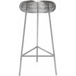 Meridian Furniture Tuscany Rich Silver Metal Bar Stool