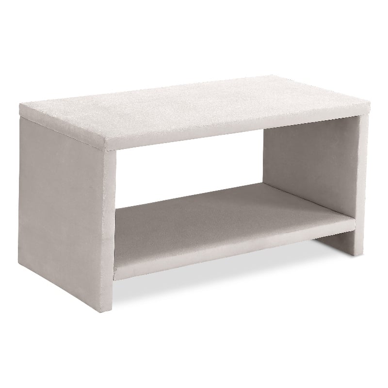 Meridian Furniture Cleo Cream Velvet Nightstand