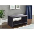 Meridian Furniture Cleo Gray Velvet Nightstand