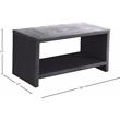 Meridian Furniture Cleo Gray Velvet Nightstand