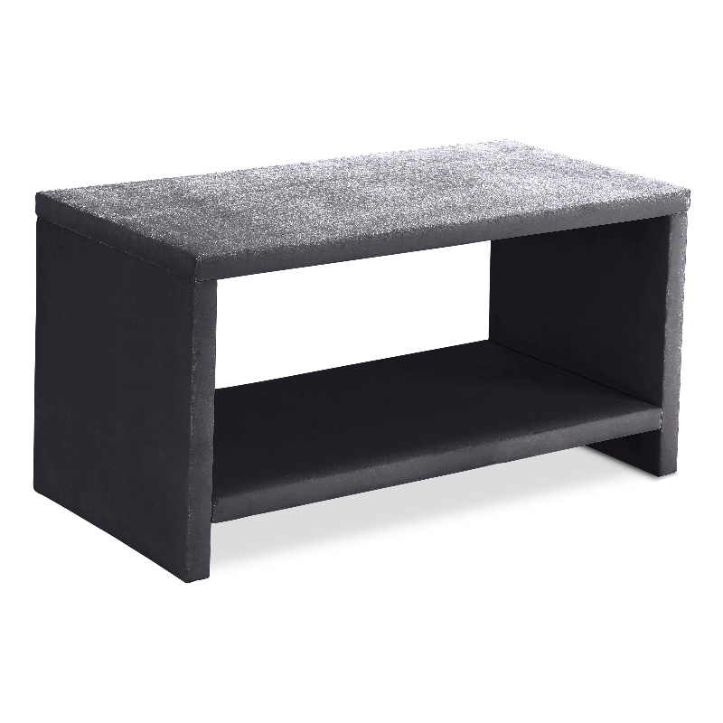 Meridian Furniture Cleo Gray Velvet Nightstand
