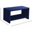 Meridian Furniture Cleo Navy Velvet Nightstand
