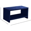 Meridian Furniture Cleo Navy Velvet Nightstand