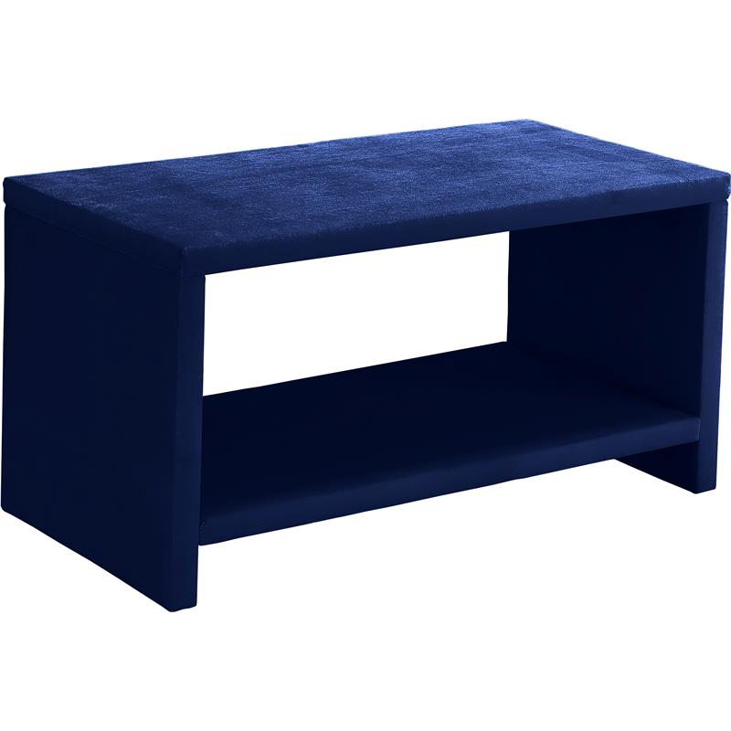 Meridian Furniture Cleo Navy Velvet Nightstand